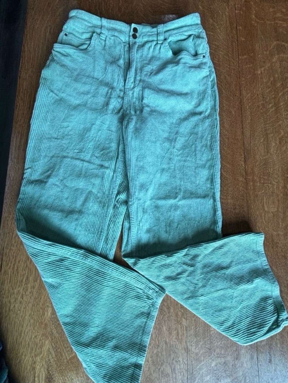 Billabong Green Corduroy Straight Leg Pants